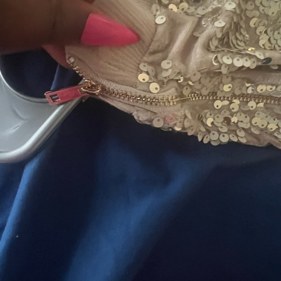 JLUXLABEL Gold Sequin Velvet Skirt Set - Picture 13 of 16